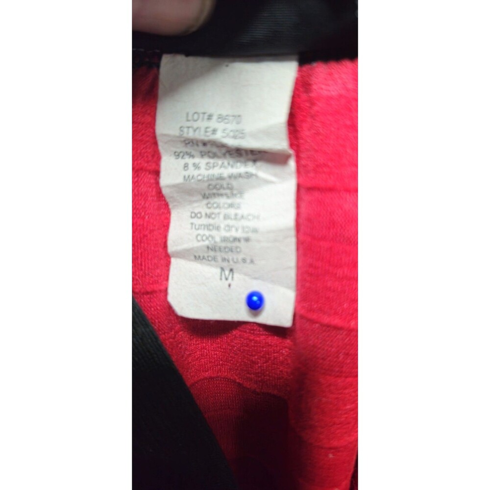 Say Anything Red Ruched Stretch Skirt  Women’s M • Style 5025 • Made in USA • - Picture 6 of 6